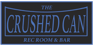 Logo Crushed Can Rec Room and Bar Logo Crushed Can Rec Room and Bar
